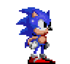Sonic the Hedgehog pixel art of Sonic laying in a sassy pose, waiting impatiently! :D