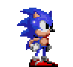 Sonic the Hedgehog pixel art of Sonic laying in a sassy pose, waiting impatiently! :D