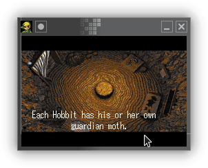 The Best of Zelda Intro shows an image of the links room with text that says Each Hobbit has his or her own guardian moth.