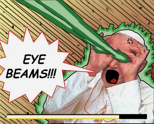 The Best of Zelda Loading Screen which is just a meme of Pope John Paul shooting eye beamz!