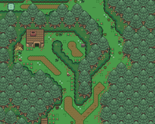 Oracle of Life Forest Maze Map Part 1.