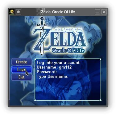 Oracle Of Life Login Screen