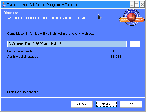 Game Maker 6.1 Installer Step 1