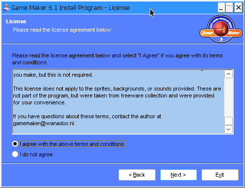 Game Maker 6.1 Installer Step 2
